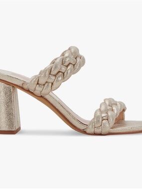 Dolce Vita Braided Metallic Block Heel Sandal - Gold 8.5